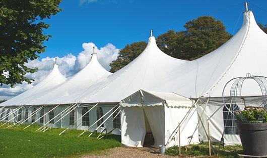 portable toilets equipped for hygiene and comfort at an outdoor festival in Chesterland